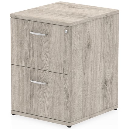 Impulse Foolscap Filing Cabinet, 2 Drawer, Grey Oak Impulse Foolscap Filing Cabinet, 2 Drawer, Grey Oak