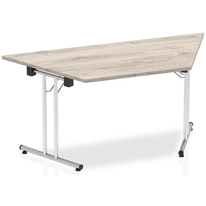 Impulse Trapezoidal Folding Table, 1600mm, Grey Oak