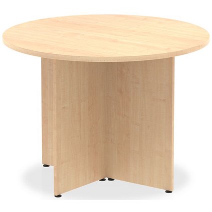 Impulse Circular Table, 1000mm, Maple, Arrowhead Leg