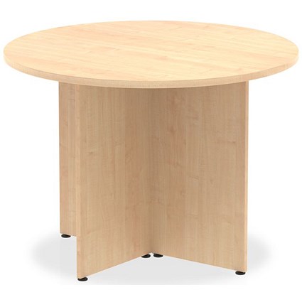 Impulse Circular Table, 1000mm, Maple, Arrowhead Leg