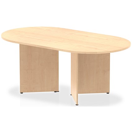 Impulse Boardroom Table, 1800mm, Maple, Arrowhead Leg