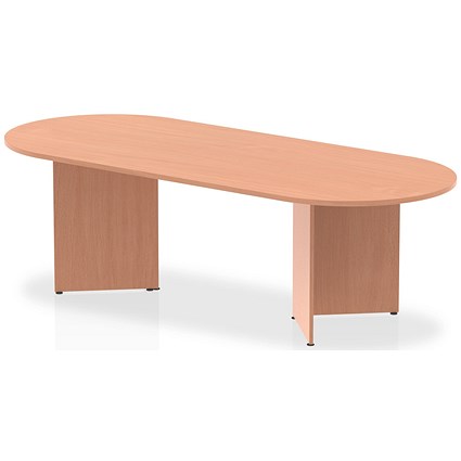 Impulse Boardroom Table, 2400mm, Beech, Arrowhead Leg