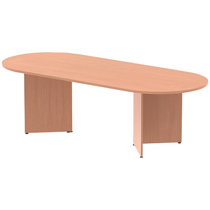 Impulse Arrowhead Boardroom Table, 2400mm Wide, Beech
