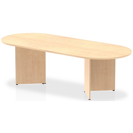 Impulse Boardroom Table, 2400mm, Maple, Arrowhead Leg