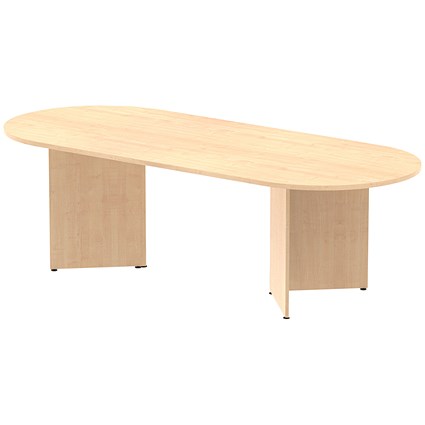 Impulse Arrowhead Boardroom Table, 2400mm Wide, Maple