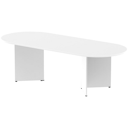 Impulse Arrowhead Boardroom Table, 2400mm Wide, White