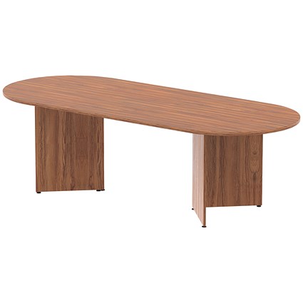Impulse Arrowhead Boardroom Table, 2400mm Wide, Walnut
