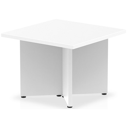 Impulse Square Arrowhead Leg Coffee Table, 600mm, 450mm High, White