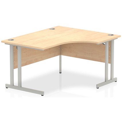 Impulse 1400mm Corner Desk, Right Hand, Silver Cantilever Leg, Maple Impulse 1400mm Corner Desk, Right Hand, Silver Cantilever Leg, Maple