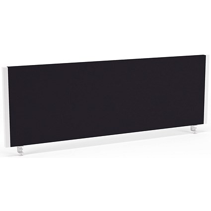 Impulse Evolve Desk Screen, 1200x400mm, White Frame, Black