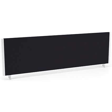 Impulse Evolve Desk Screen, 1400x400mm, White Frame, Black