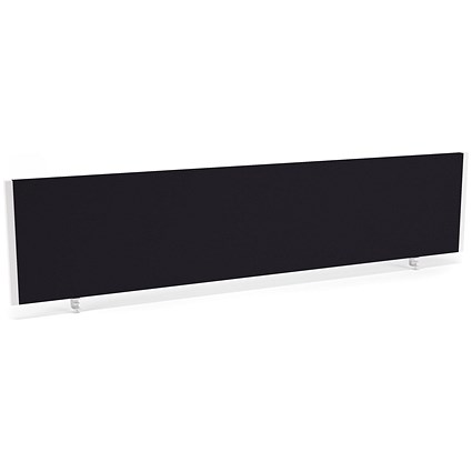 Impulse Evolve Desk Screen, 1800x400mm, White Frame, Black