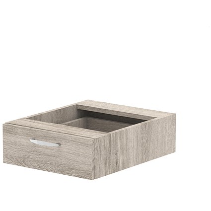 Impulse 1 Drawer Fixed Pedestal, Grey Oak