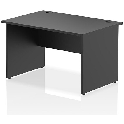 Impulse 1200mm Rectangular Desk, Panel End Leg, Black