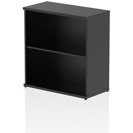 Impulse Low Bookcase, 1 Shelf, 800mm High, Black Impulse Low Bookcase, 1 Shelf, 800mm High, Black