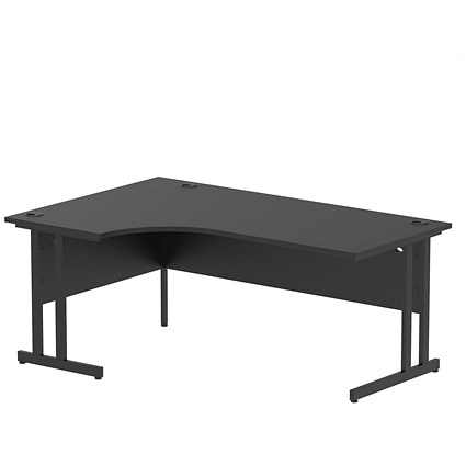 Impulse 1800mm Corner Desk, Left Hand, Black Cantilever Leg, Black