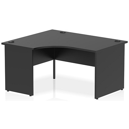 Impulse 1400mm Corner Desk, Left Hand, Panel End Leg, Black Impulse 1400mm Corner Desk, Left Hand, Panel End Leg, Black
