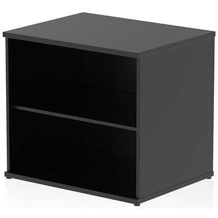 Impulse Desk High Bookcase, 1 Shelf, Black