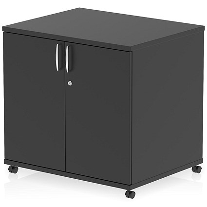 Impulse 600mm Deep Desk High Mobile Cupboard, Black