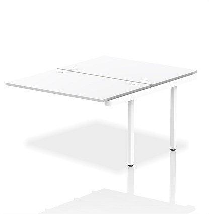 Impulse Bench B2B Ext Kit 1200 White Frame Office Bench Desk White