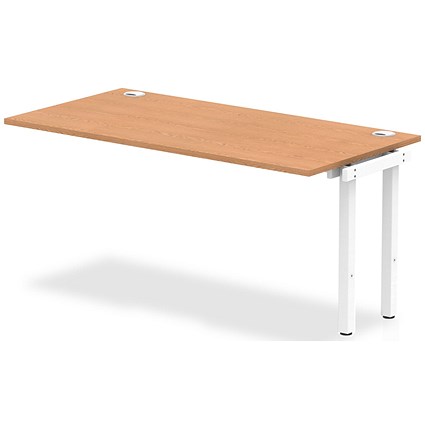 Impulse 1 Person Bench Desk Extension 1600mm 800mm Deep White