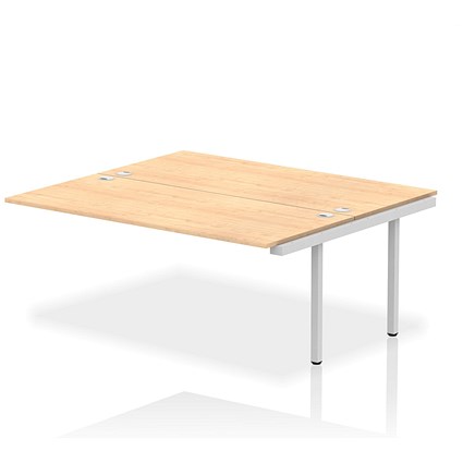 Impulse Bench B2B Ext Kit 1800 Silver Frame Office Bench Desk Maple