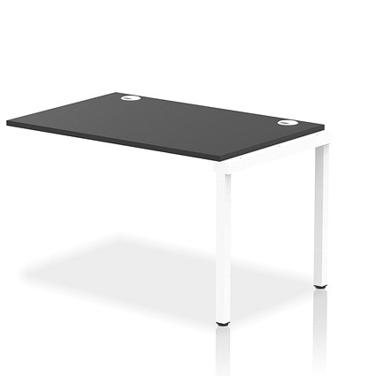 Impulse Bench Single Row Ext Kit 1200 White Frame Office Bench Desk Black