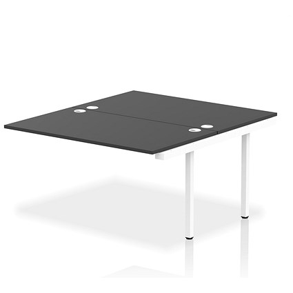 Impulse Bench B2B Ext Kit 1400 White Frame Office Bench Desk Black