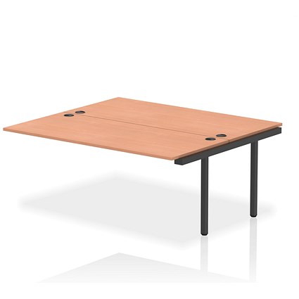 Impulse Bench B2B Ext Kit 1800 Black Frame Office Bench Desk Beech