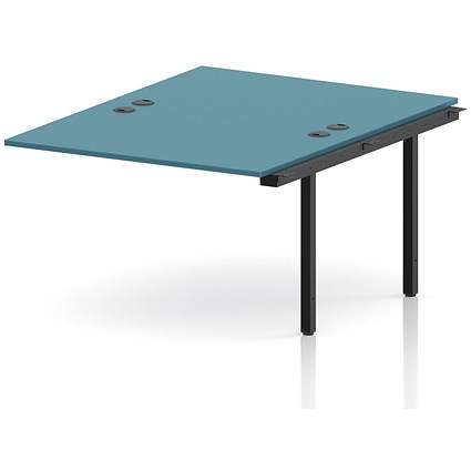 Impulse Bench B2B Ext Kit 1200 Black Frame Office Bench Desk Dark Teal