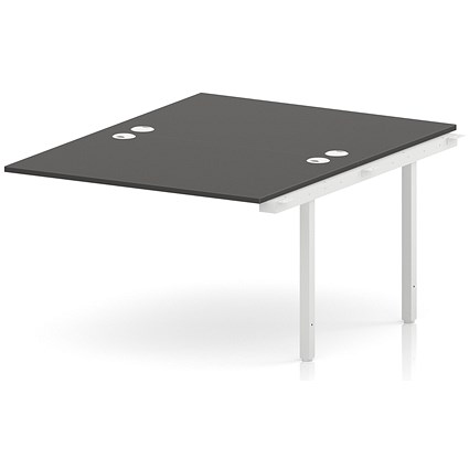 Impulse Bench B2B Ext Kit 1200 White Frame Office Bench Desk Carbon Grey