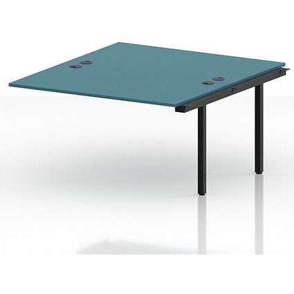 Impulse Bench B2B Ext Kit 1400 Black Frame Office Bench Desk Dark Teal