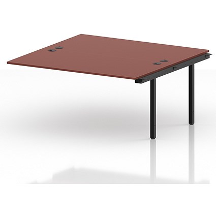 Impulse Bench B2B Ext Kit 1600 Black Frame Office Bench Desk Brick Red