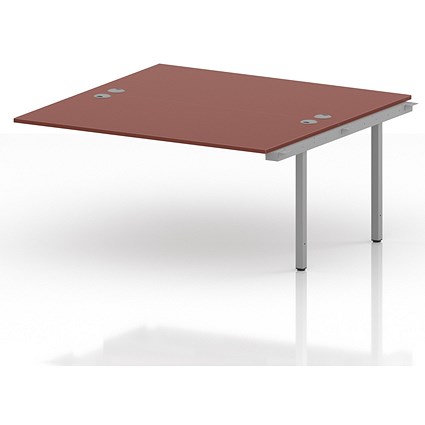 Impulse Bench B2B Ext Kit 1600 Silver Frame Office Bench Desk Brick Red
