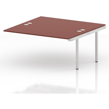 Impulse Bench B2B Ext Kit 1600 White Frame Office Bench Desk Brick Red