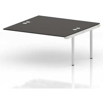 Impulse Bench B2B Ext Kit 1600 White Frame Office Bench Desk Carbon Grey