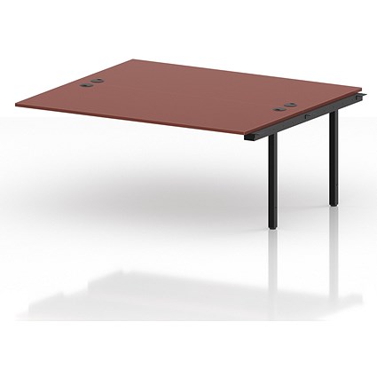 Impulse Bench B2B Ext Kit 1800 Black Frame Office Bench Desk Brick Red