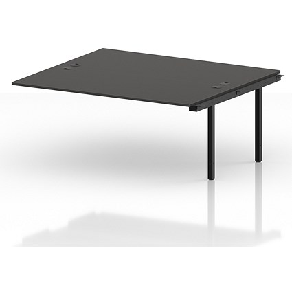 Impulse Bench B2B Ext Kit 1800 Black Frame Office Bench Desk Carbon Grey