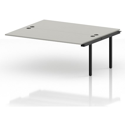 Impulse Bench B2B Ext Kit 1800 Black Frame Office Bench Desk Dove Grey