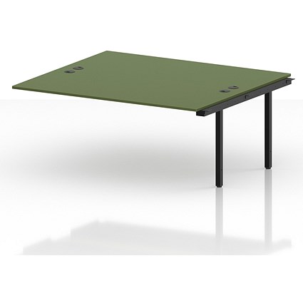 Impulse Bench B2B Ext Kit 1800 Black Frame Office Bench Desk Moss Green