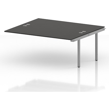 Impulse Bench B2B Ext Kit 1800 Silver Frame Office Bench Desk Carbon Grey