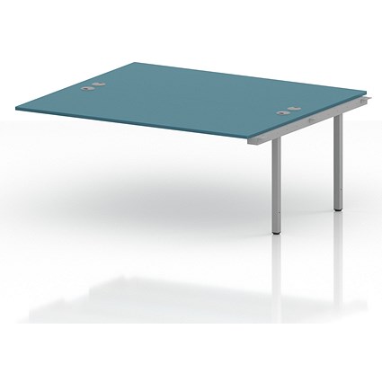 Impulse Bench B2B Ext Kit 1800 Silver Frame Office Bench Desk Dark Teal