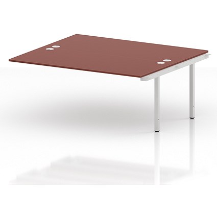 Impulse Bench B2B Ext Kit 1800 White Frame Office Bench Desk Brick Red