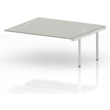 Impulse Bench B2B Ext Kit 1800 White Frame Office Bench Desk Dove Grey