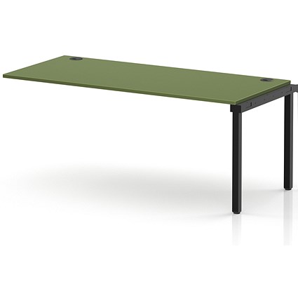 Impulse Bench Single Row Ext Kit 1800 Black Frame Office Bench Desk Moss Green