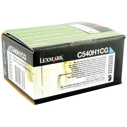 Lexmark C540H1CG Cyan Laser Toner Cartridge