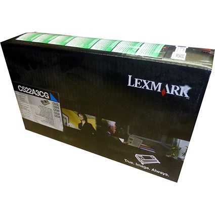 Lexmark CX522 3K Toner Cartridge Cyan C522A3CG
