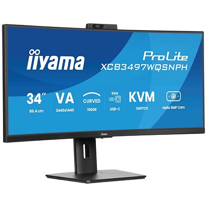 iiyama ProLite XCB3497WQSNPH-B1 Curved Monitor 34 in
