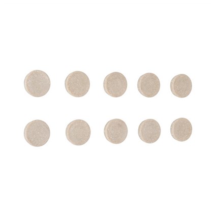 Bi-Office Biofusion Bivalves Magnets, 35mm, Beige, Pack of 10