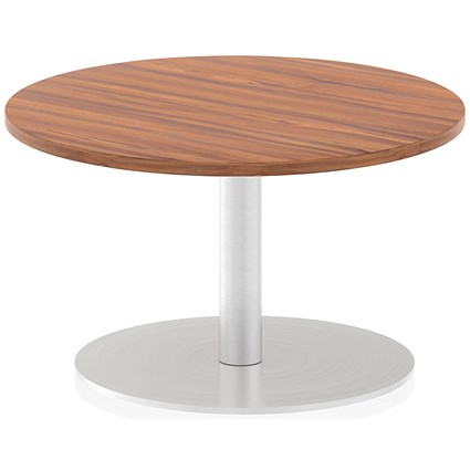 Italia Poseur Round Table, 600mm Diameter, 475mm High, Walnut Italia Poseur Round Table, 600mm Diameter, 475mm High, Walnut